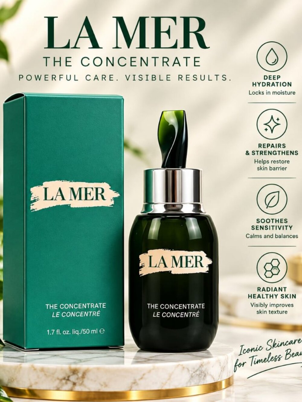 La Mer The Concentrate Serum 1.7 oz 50mL Luxury Skincare NEW